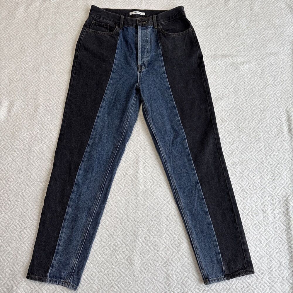 Pacsun Size 28 Jeans Ultra High Rise Slim Pannels Blue Gray Button Fly